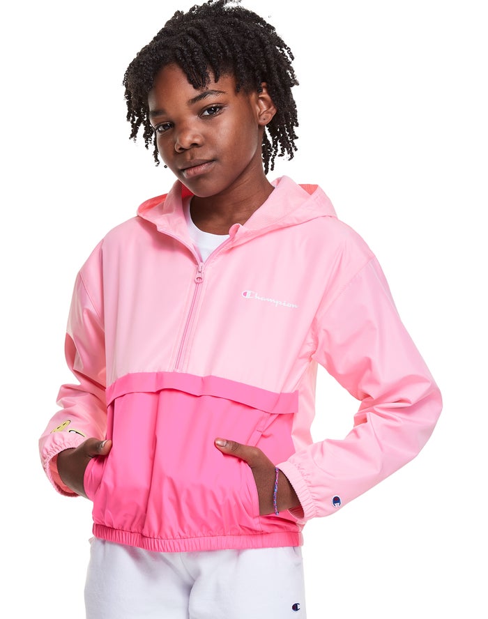 Chaqueta Champion Niña - Colorblock Windbreaker Smiley Face ( Rosas ) 6083517-HF